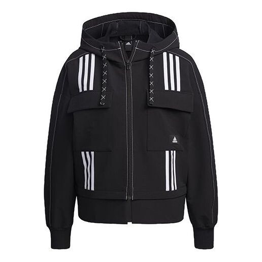 

Куртка Adidas Str Jkt Diy Athleisure Casual Sports Hooded Black, Черный