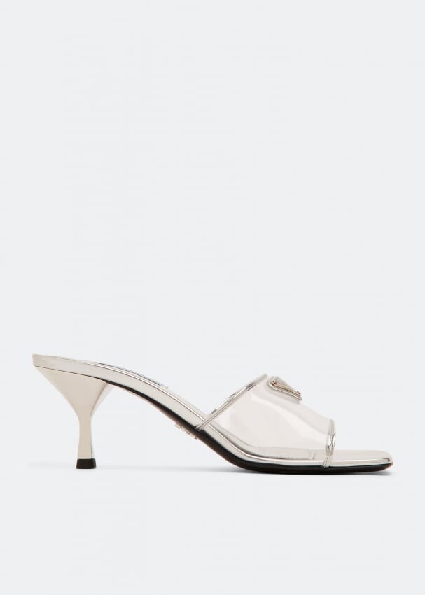 

Мюли PRADA Plexiglas mules, серебряный