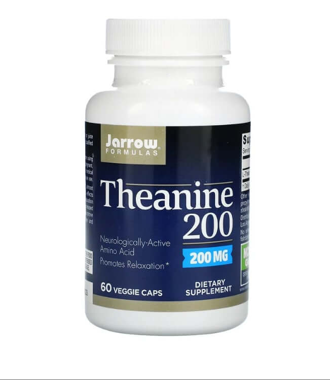 jarrow formulas альфа гфх 300 мг 60 вегетарианских капсул Теанин 200, 200 мг, 60 вегетарианских капсул, Jarrow Formulas