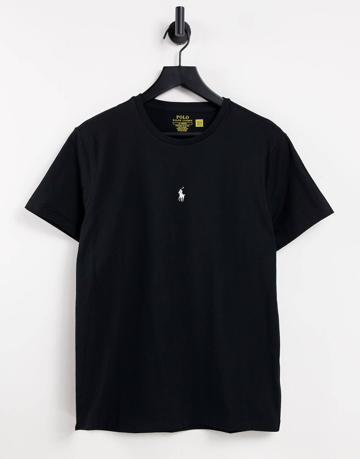 

Черная футболка с центральным логотипом Polo Ralph Lauren