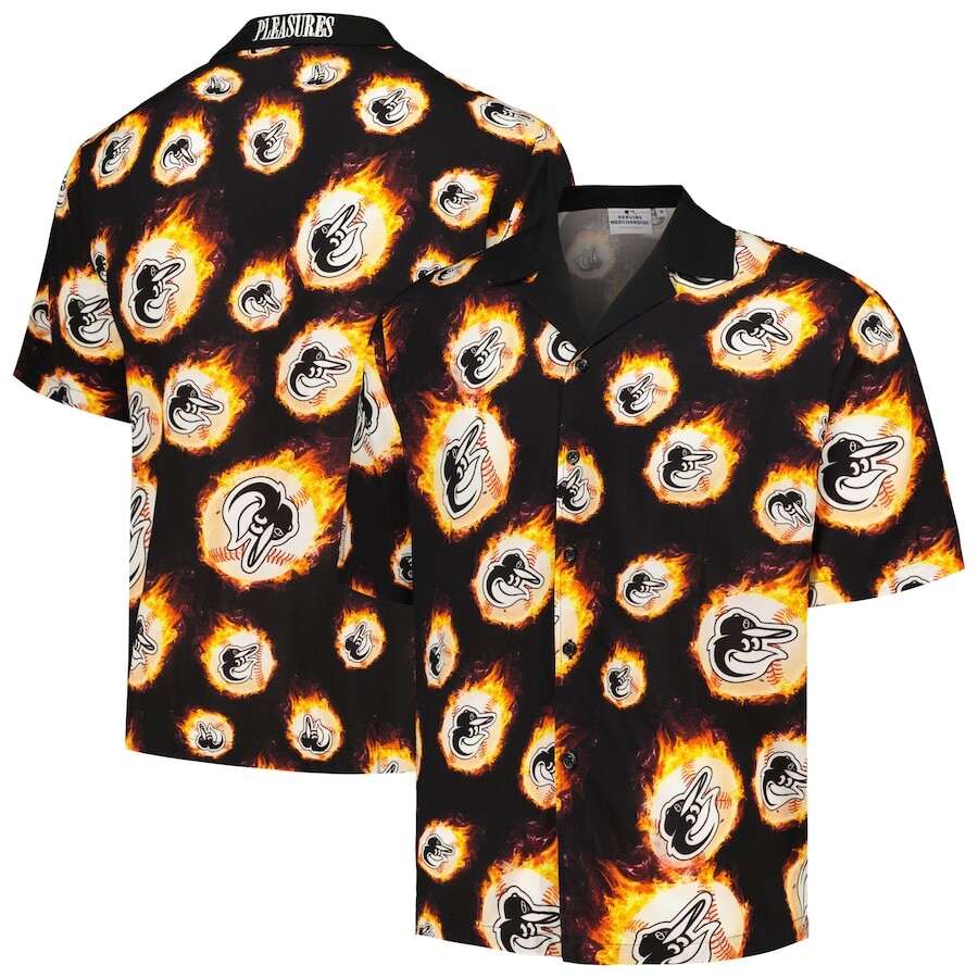 

Рубашка PLEASURES Baltimore Orioles, черный