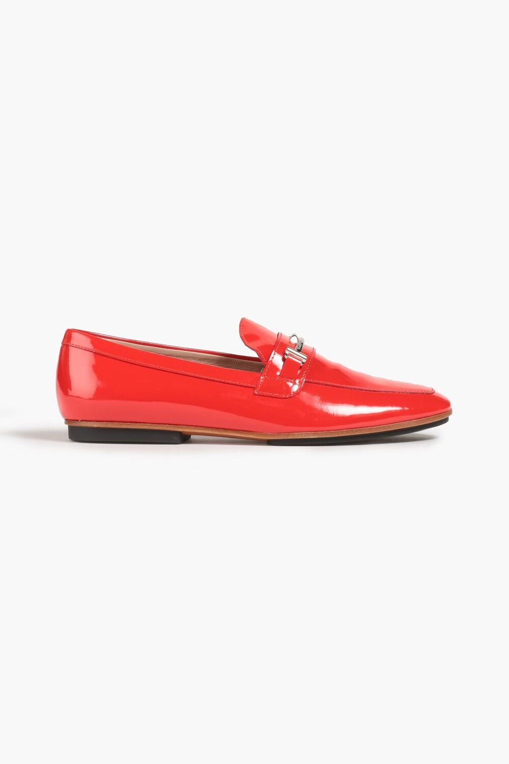 

Лоферы из лакированной кожи с украшением Tod'S, цвет Tomato red