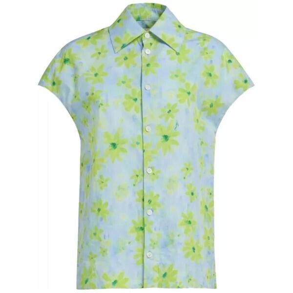 

Футболка floral-print cotton shirt Marni, мультиколор