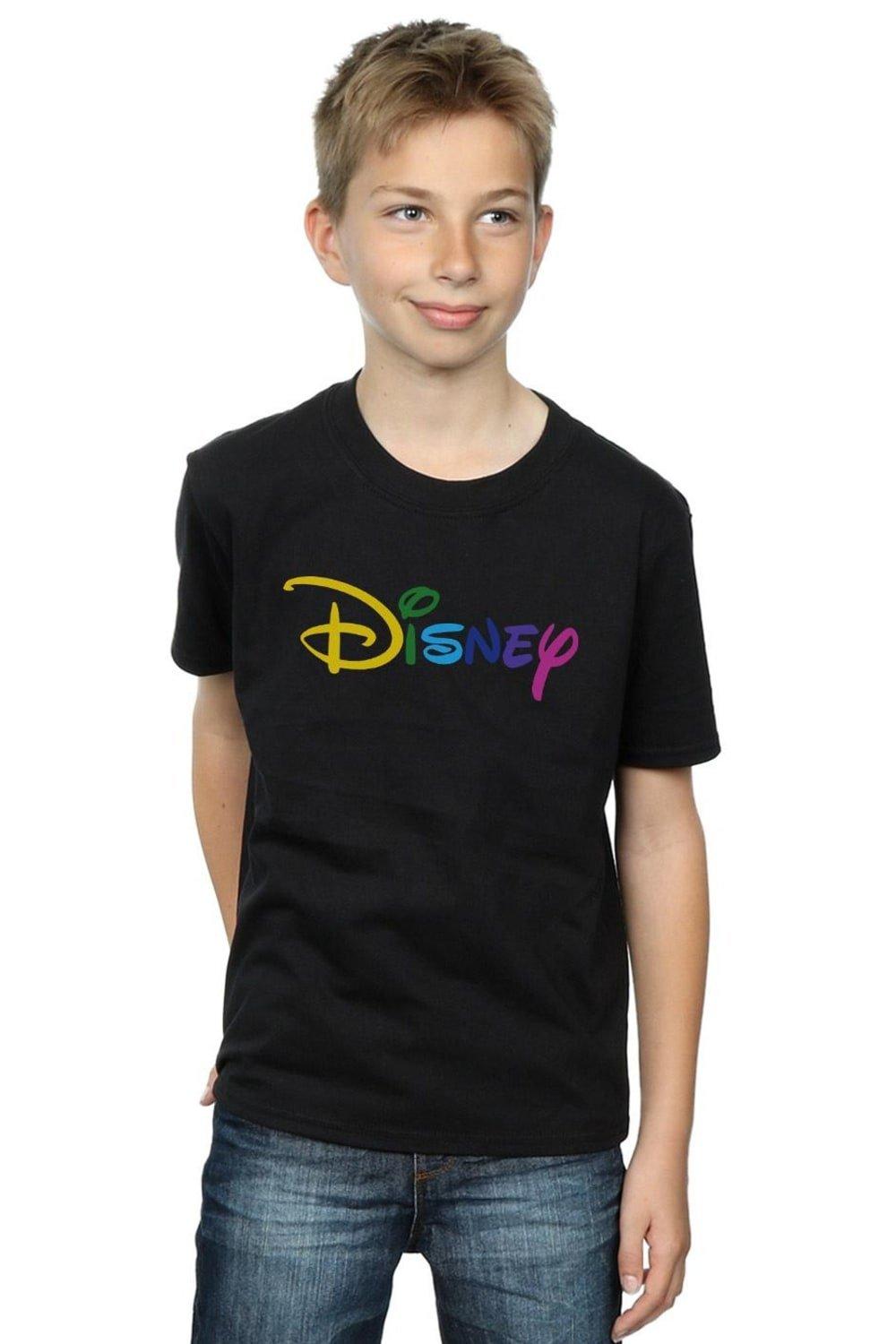 цена Футболка с цветным логотипом Disney, черный