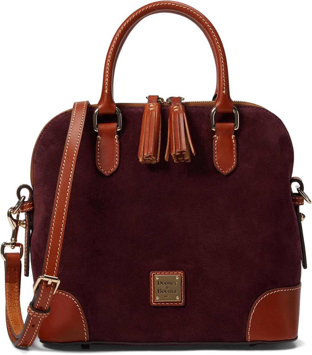 

Замшевая сумка-портфель с куполом Dooney & Bourke, цвет Wine
