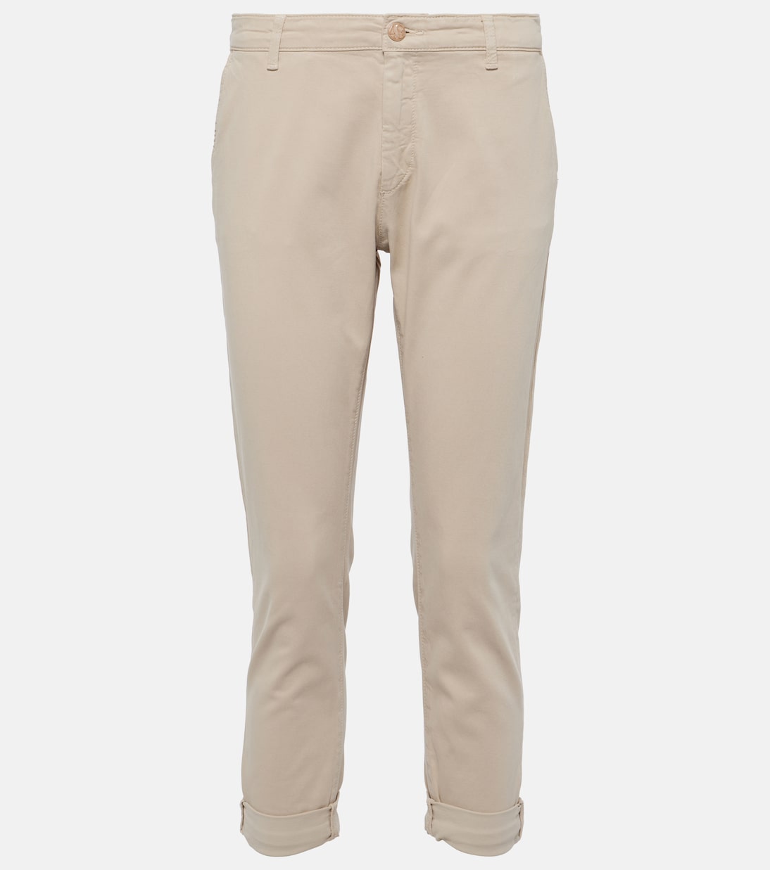 Твиловые зауженные брюки caden со средней посадкой Ag Jeans, бежевый