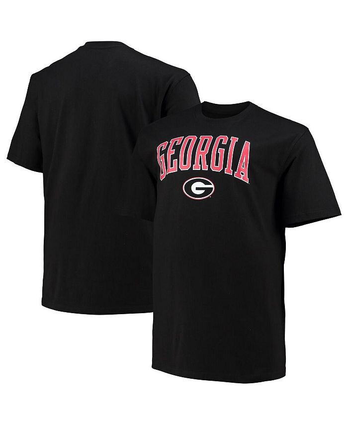 

Мужская черная футболка Georgia Bulldogs Big and Tall Arch Over Wordmark Champion, черный