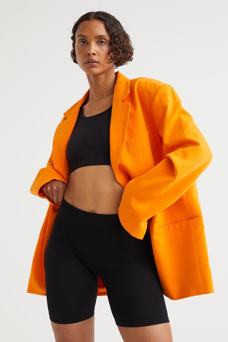 

Бесшовные байкерские шорты H&M, черный