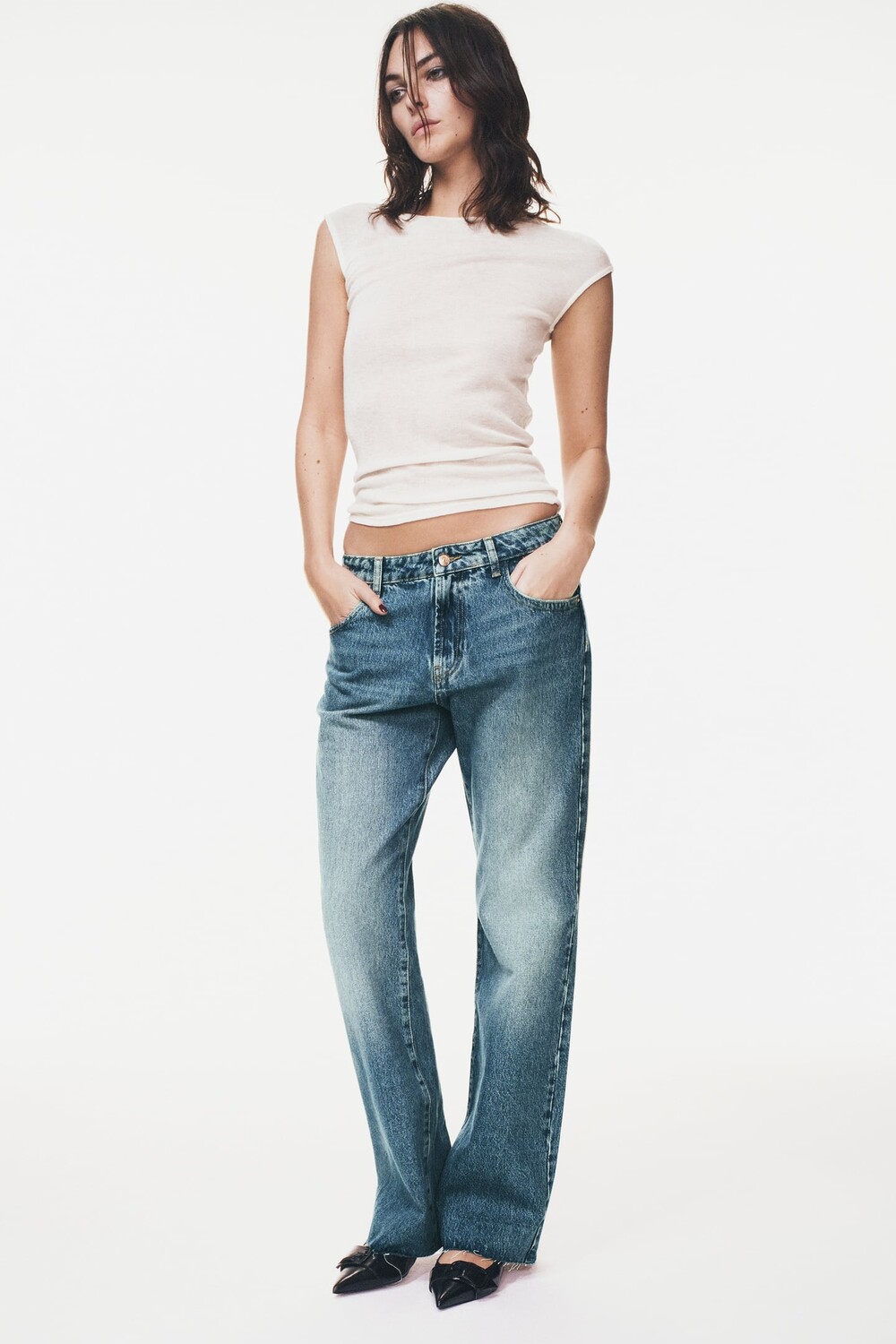 

Джинсы с низкой посадкой Z1975 ZARA, индиго