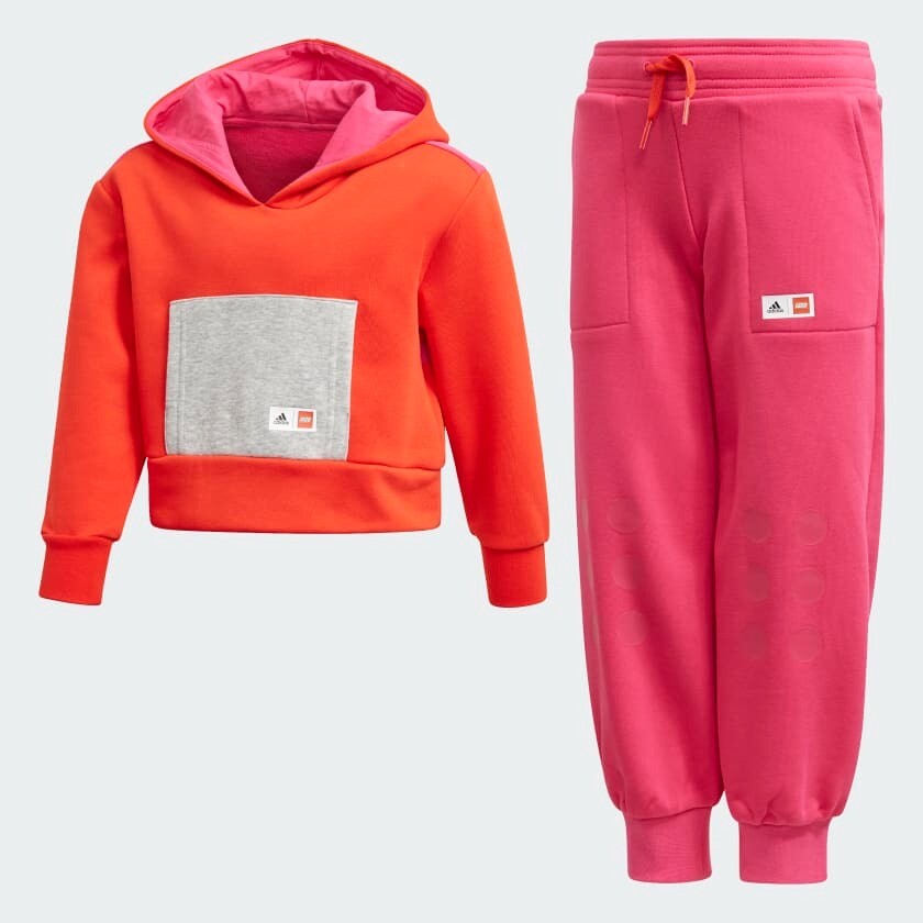 

Детский комплект Adidas Sportswear х Classic Lego, 2 предмета, оранжевый/мультиколор
