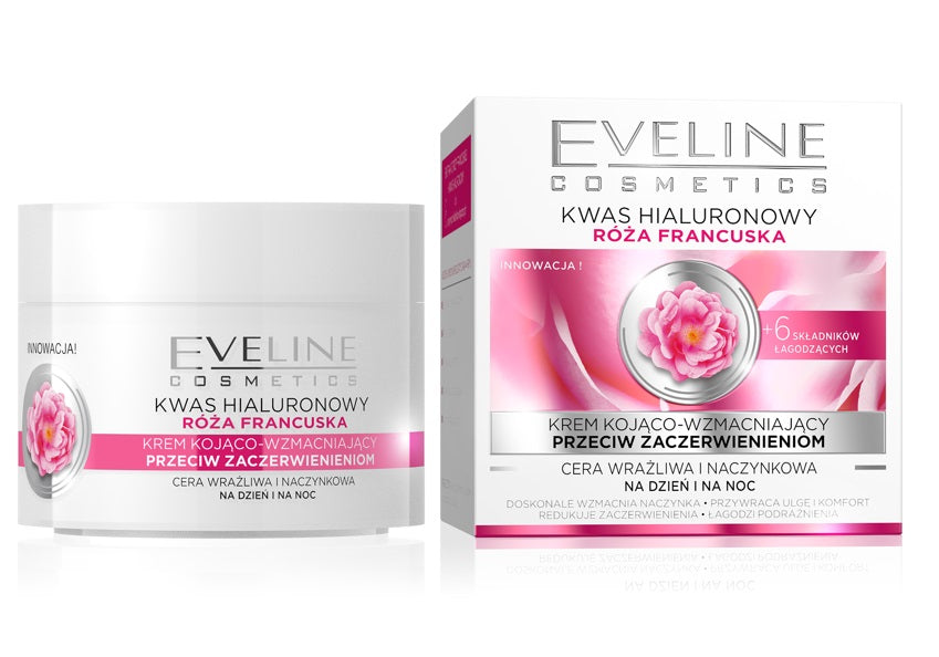 Eveline Cosmetics Разглаживающий крем против морщин с французской розой для чувствительной и куперозной кожи день/ночь 50мл