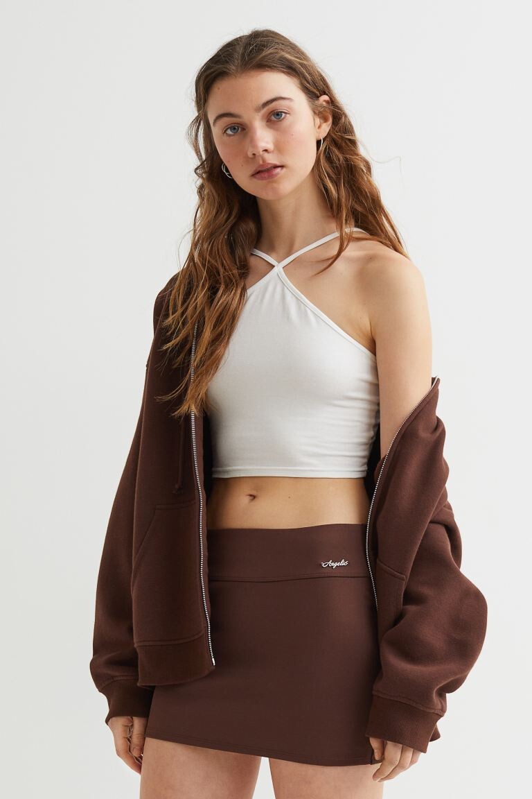 

Мини-юбка H&M, темно коричневый