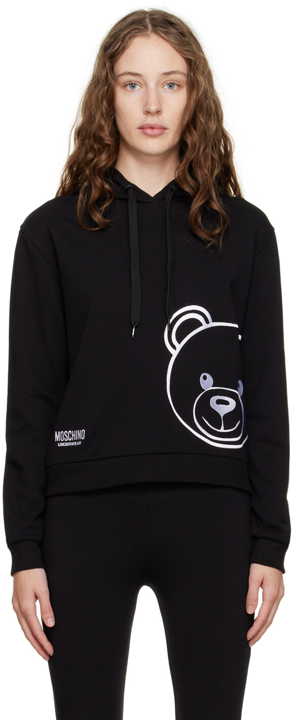 

Черный худи Тедди Moschino
