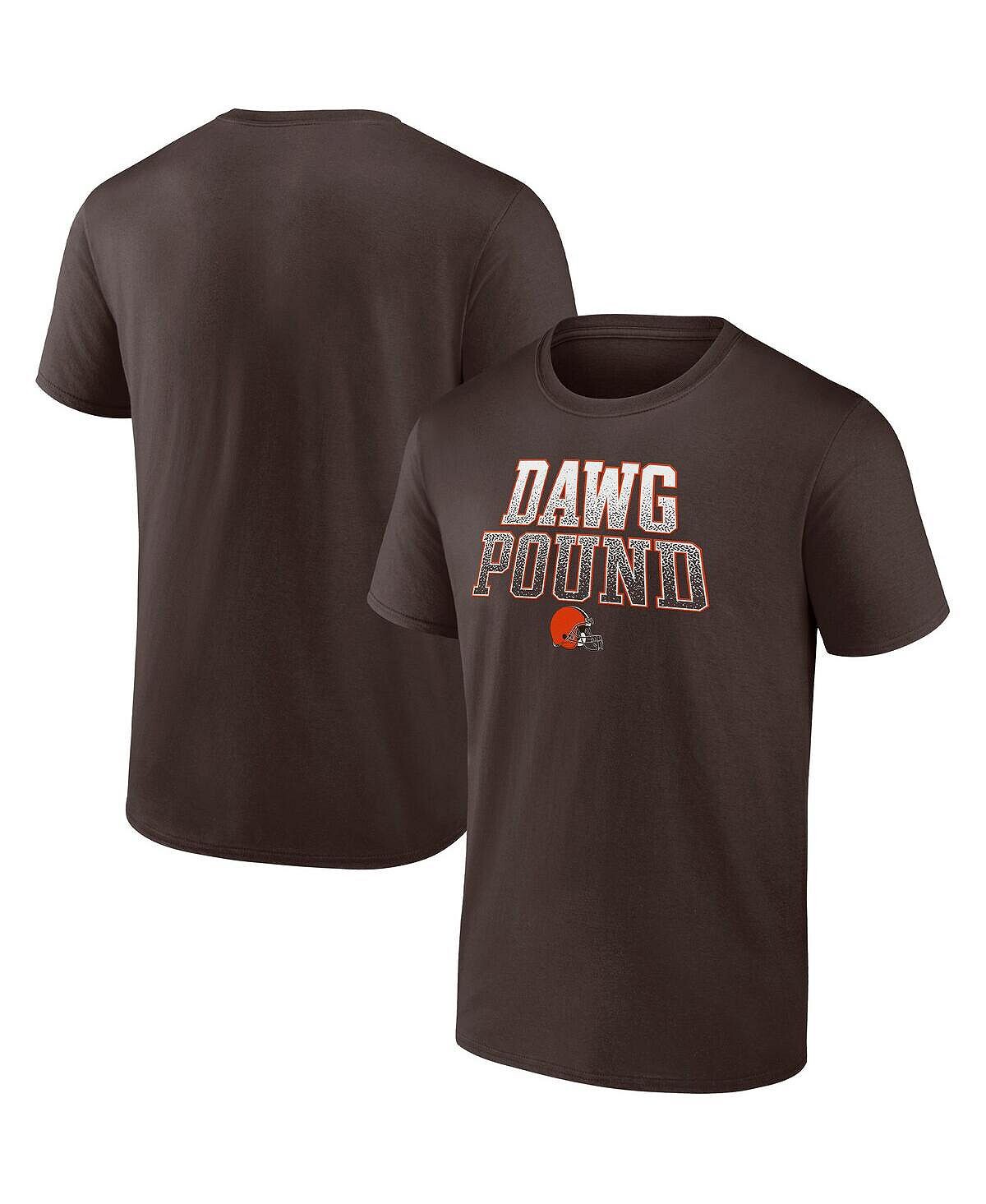 

Мужская фирменная коричневая футболка cleveland browns dawg pound heavy hitter Fanatics, коричневый