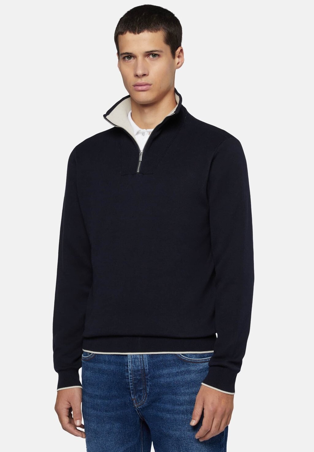 Свитер Half Zip Boggi Milano, цвет navy blue кроссовки boggi milano technical fabric navy blue