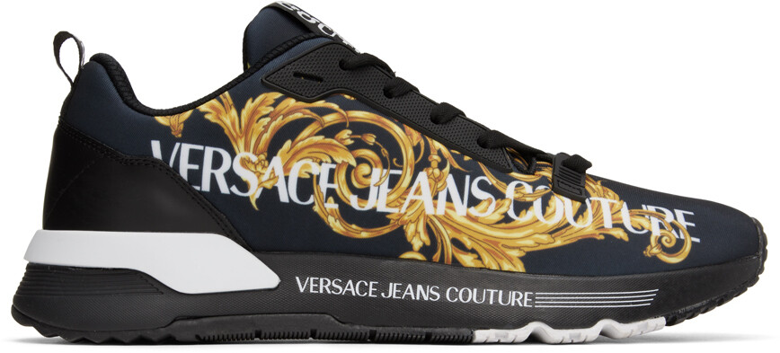 

Черные кроссовки с логотипом Dynamic Versace Jeans Couture