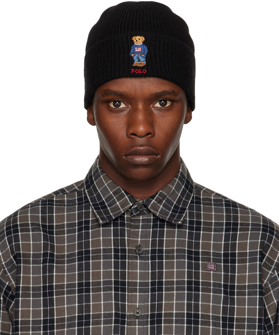 

шапка черного медведя Polo Ralph Lauren