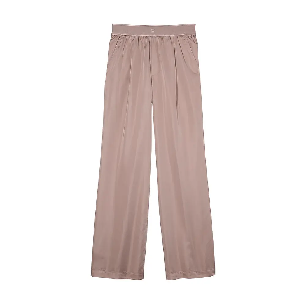 

Брюки Victoria's Secret Lux Glossy Sport Wide-Leg, бежево-розовый