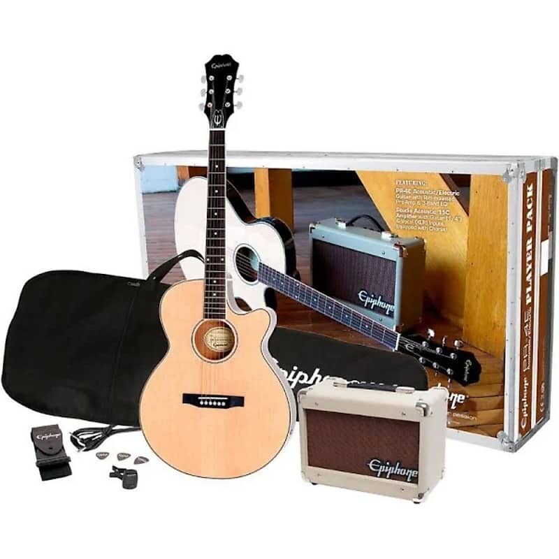 

Набор для электроакустической гитары Epiphone PR-4E, натуральный PR-4E -Electric Guitar Player Pack
