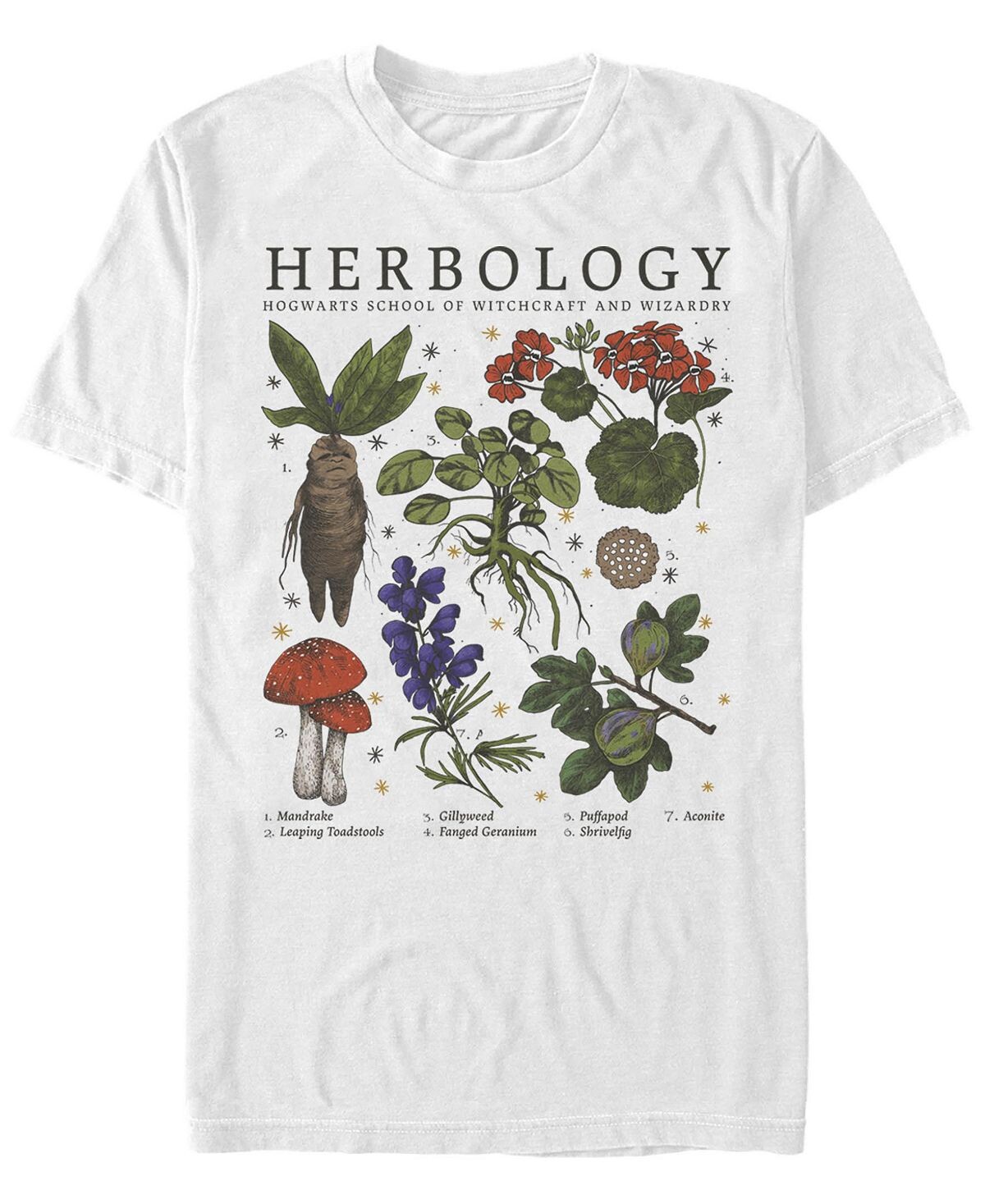 

Мужская футболка herbology с круглым вырезом и короткими рукавами Fifth Sun, белый