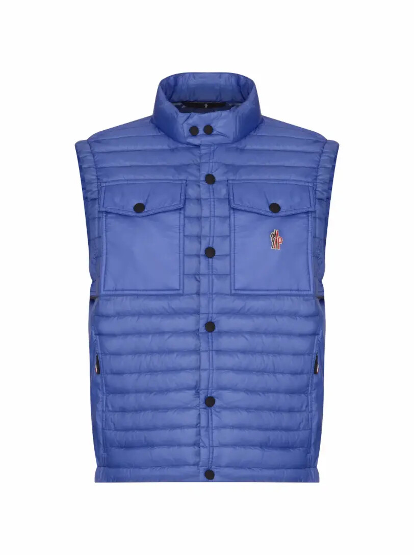 

Стеганый жилет с логотипом Moncler, Синий
