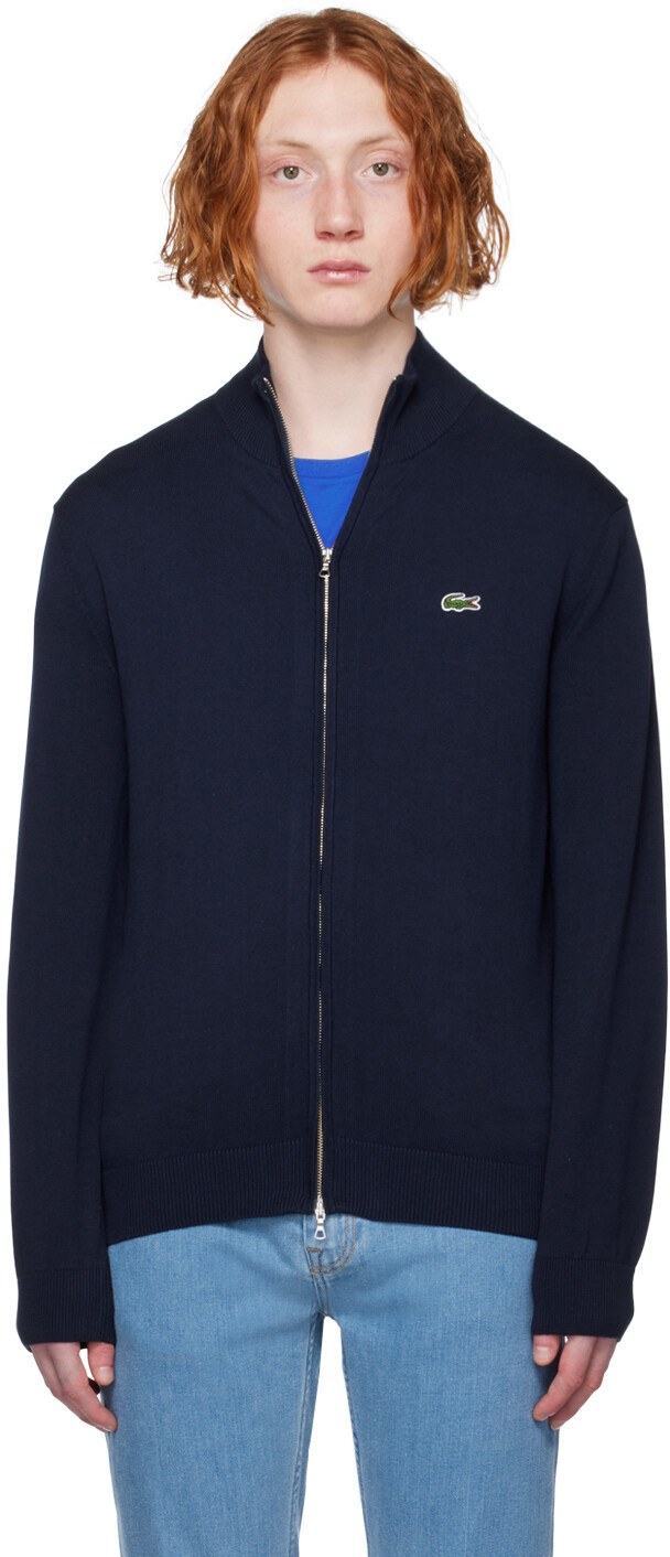 

Темно-синий свитер на молнии Lacoste