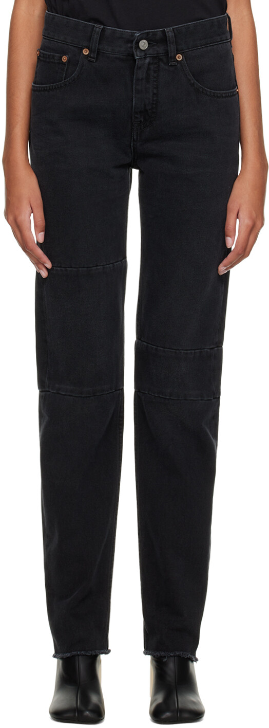 

Черные джинсы со вставками MM6 Maison Margiela