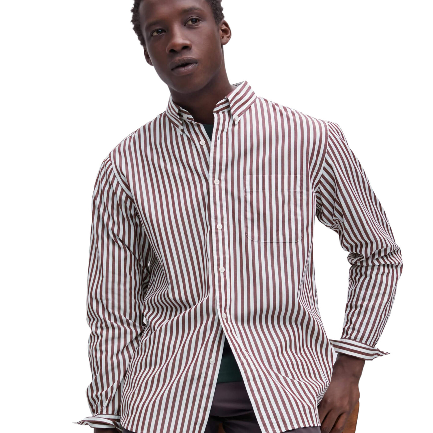 

Рубашка Uniqlo Casual Long Sleeve, бордовый
