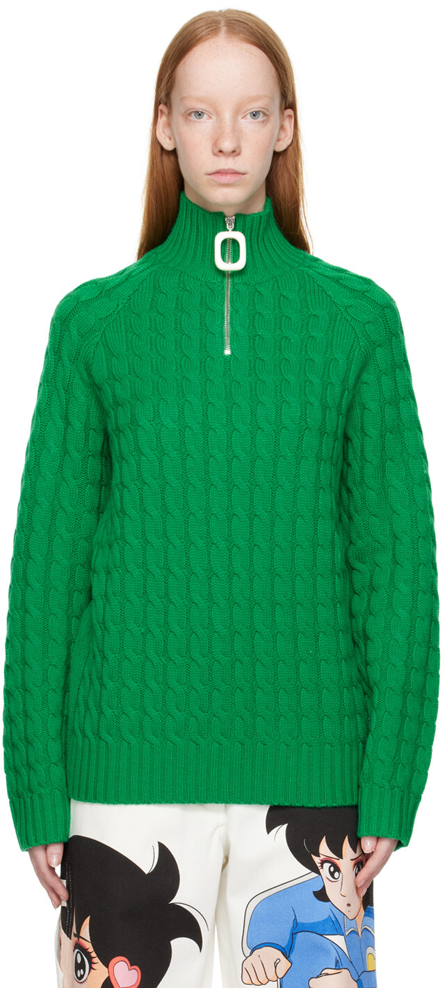 

Зеленая водолазка Henley JW Anderson, Зеленый
