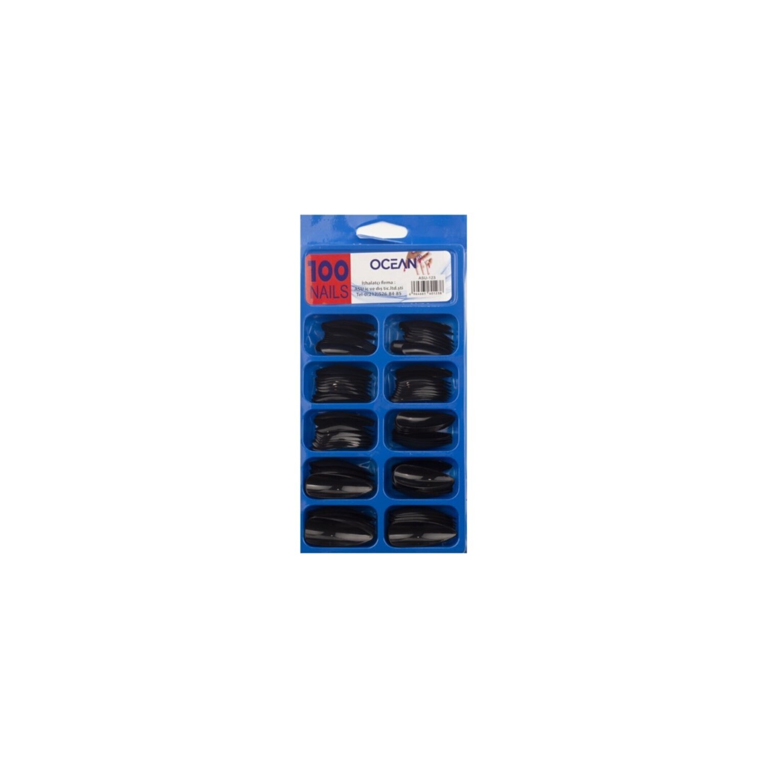 

Ocean Denture Nail 100 Lu Stiletto ASU-123 Black