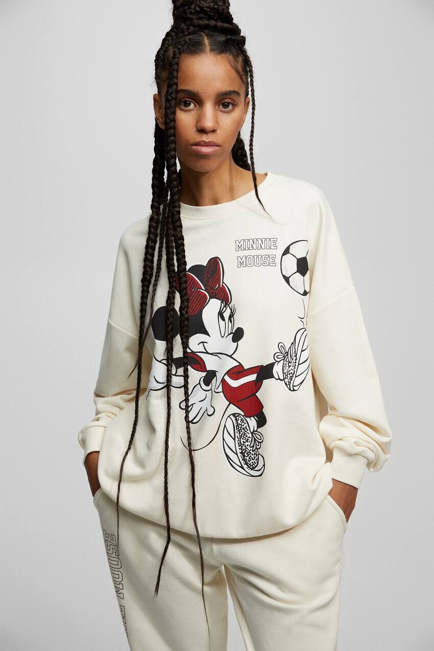 

Толстовка с Минни Маус Pull&Bear, бежевый