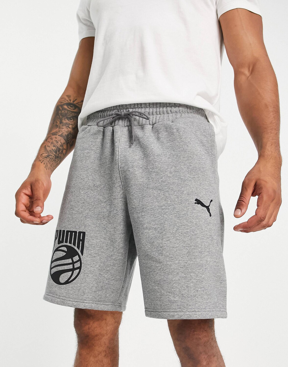 

Серые шорты с принтом Puma Basketball Graphic Booster