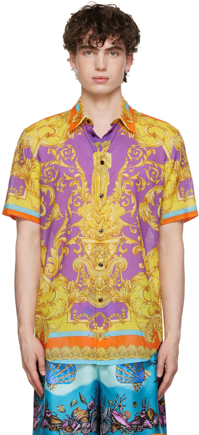 

Розовая рубашка Barocco Goddess Versace