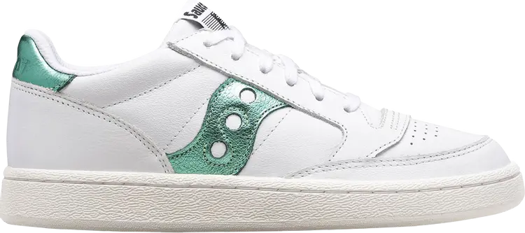 

Кроссовки Saucony Wmns Jazz Court Metallic White Green, белый