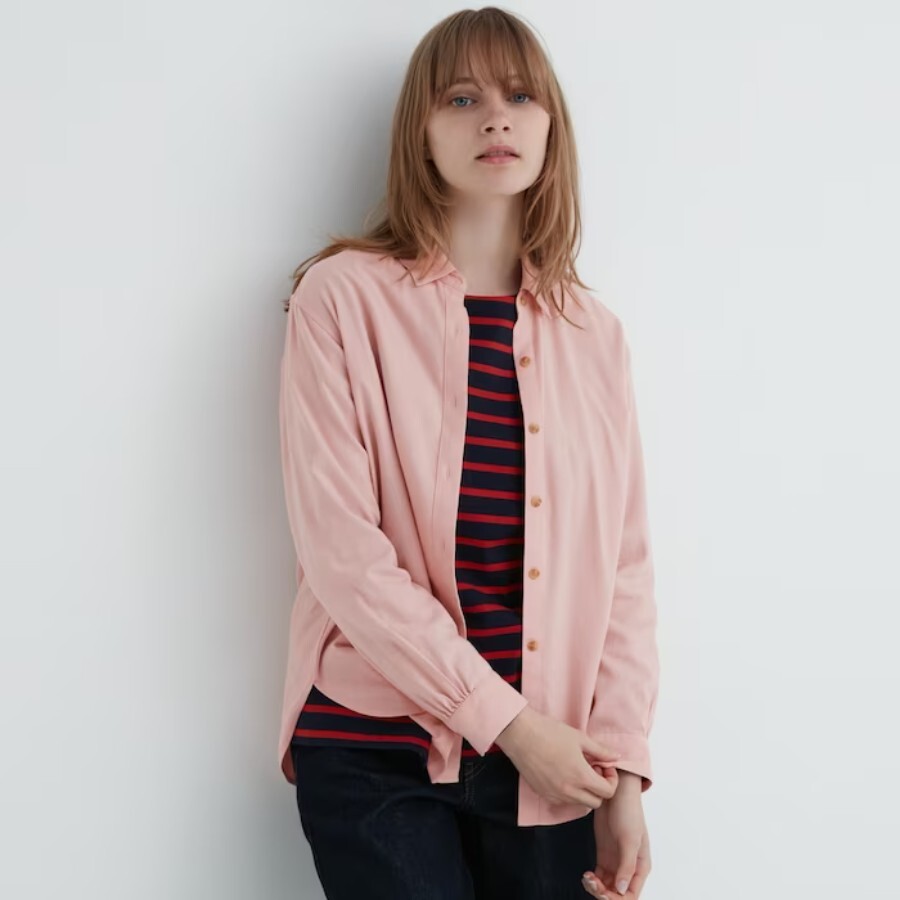 

Рубашка Uniqlo Soft, розовый