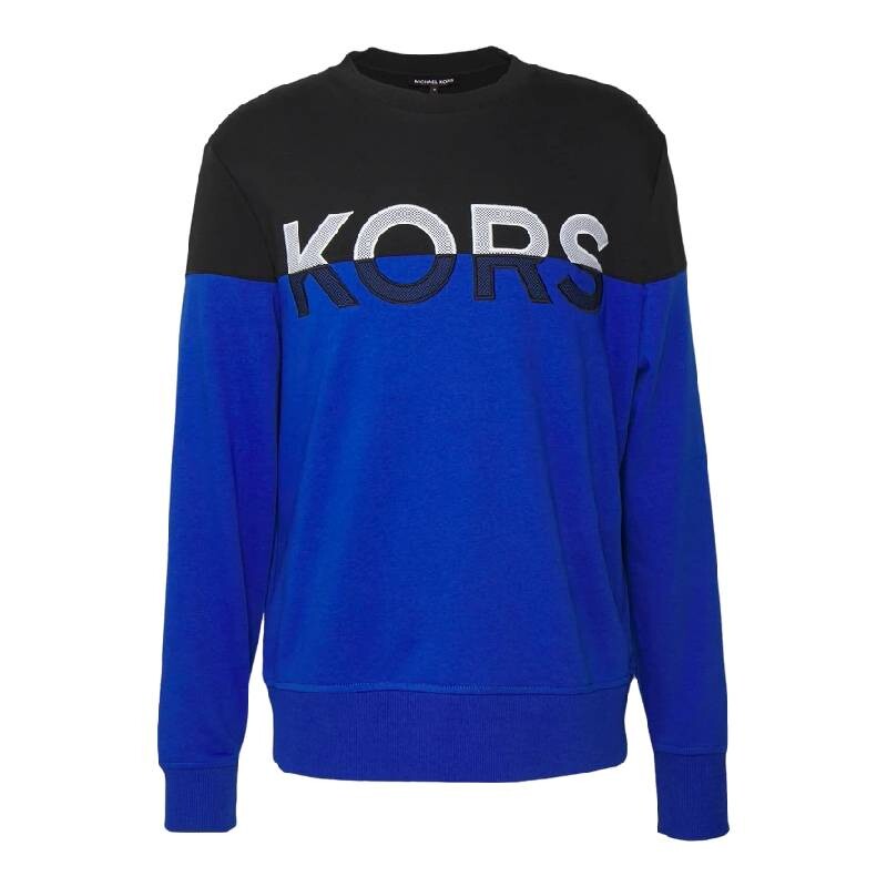 

Свитшот Michael Kors Color Block Crew, синий/черный
