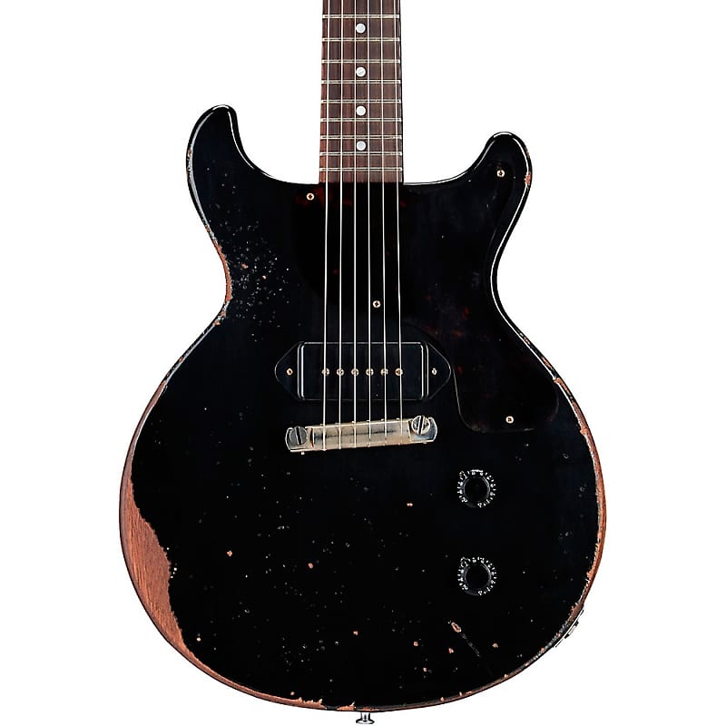 Электрогитара Gibson Custom Murphy Lab 1960 Les Paul Junior Double-Cut Reissue Ultra Heavy Aged Electric Guitar Ebony
