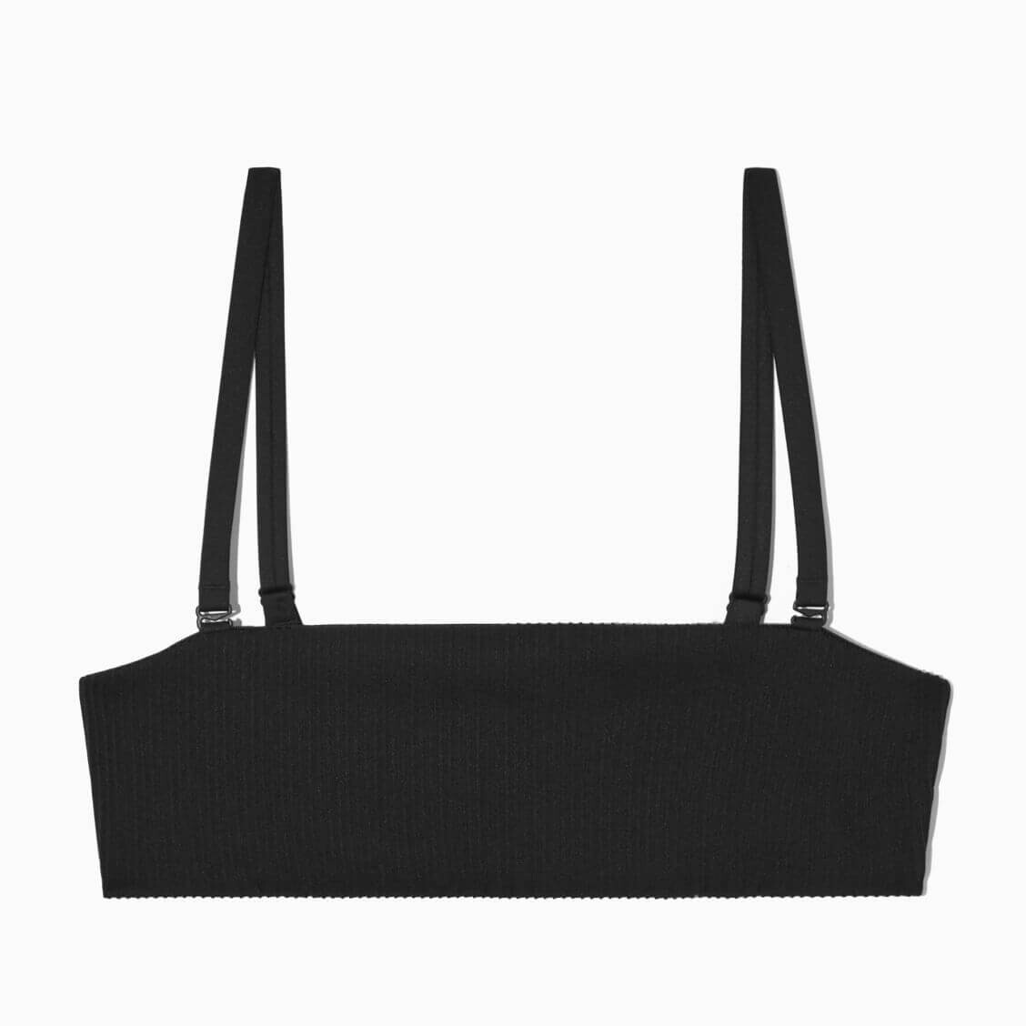 

Верх купальника COS Ribbed Bandeau, черный