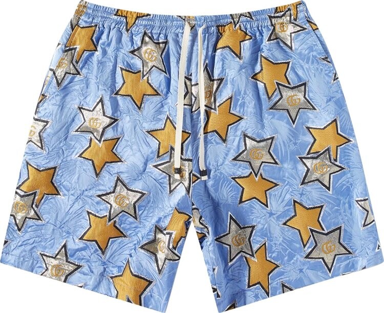 

Шорты Gucci GG Star Pattern Short 'Azure/Gold', золотой