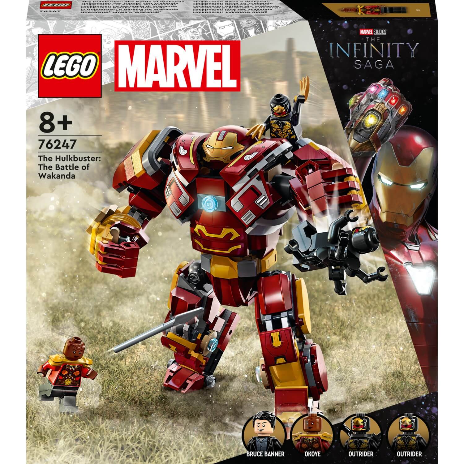 Конструктор Lego 76247 Marvel Халкбастер: битва за Ваканду, 385 деталей конструктор lego marvel avengers movie 76247 халкбастер битва за ваканду 385 дет