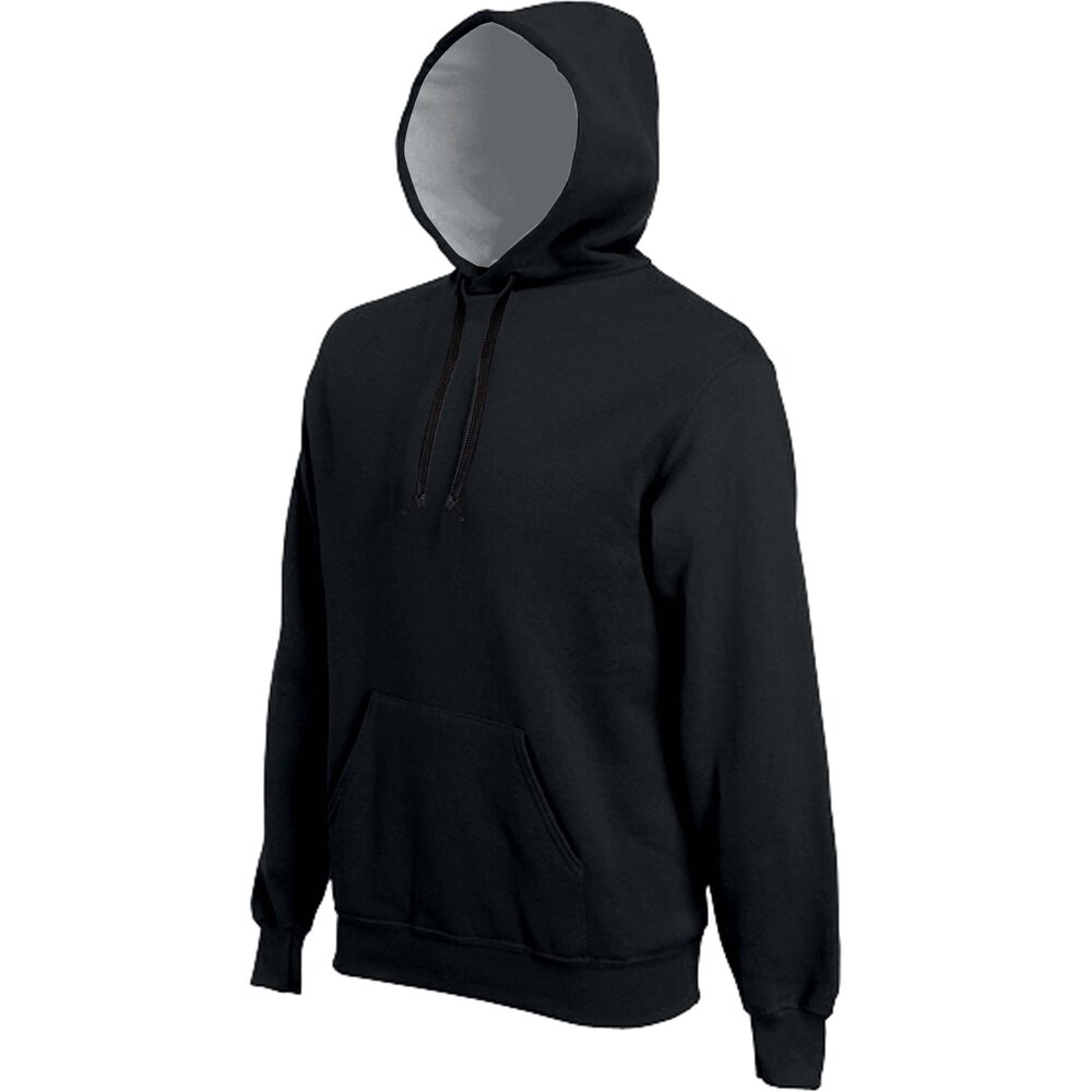 

Толстовка Kariban Hooded Bande Contrasté, черный