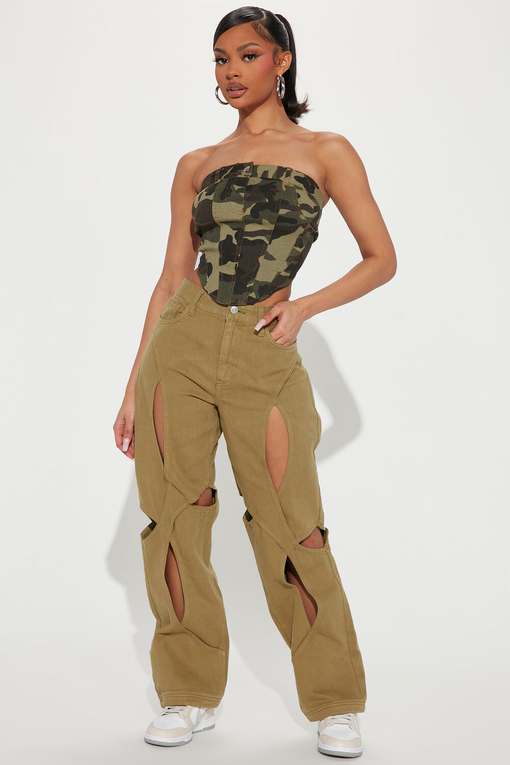 

Джинсы Fashion Nova EV228TPT141, оливковый