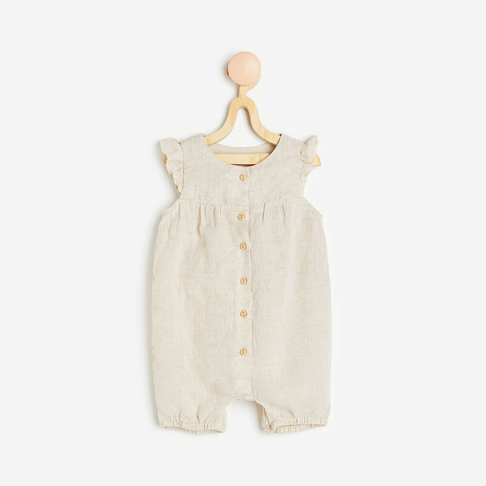 

Комбинезон H&M Linen Romper, светло-бежевый