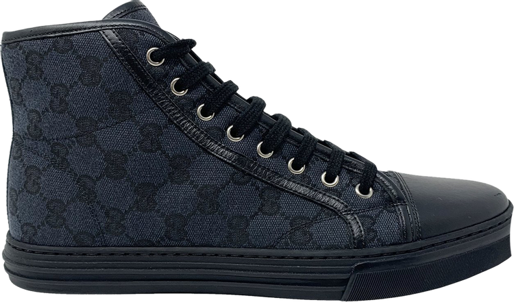 Кроссовки Gucci GG High Logo Print, черный - фото