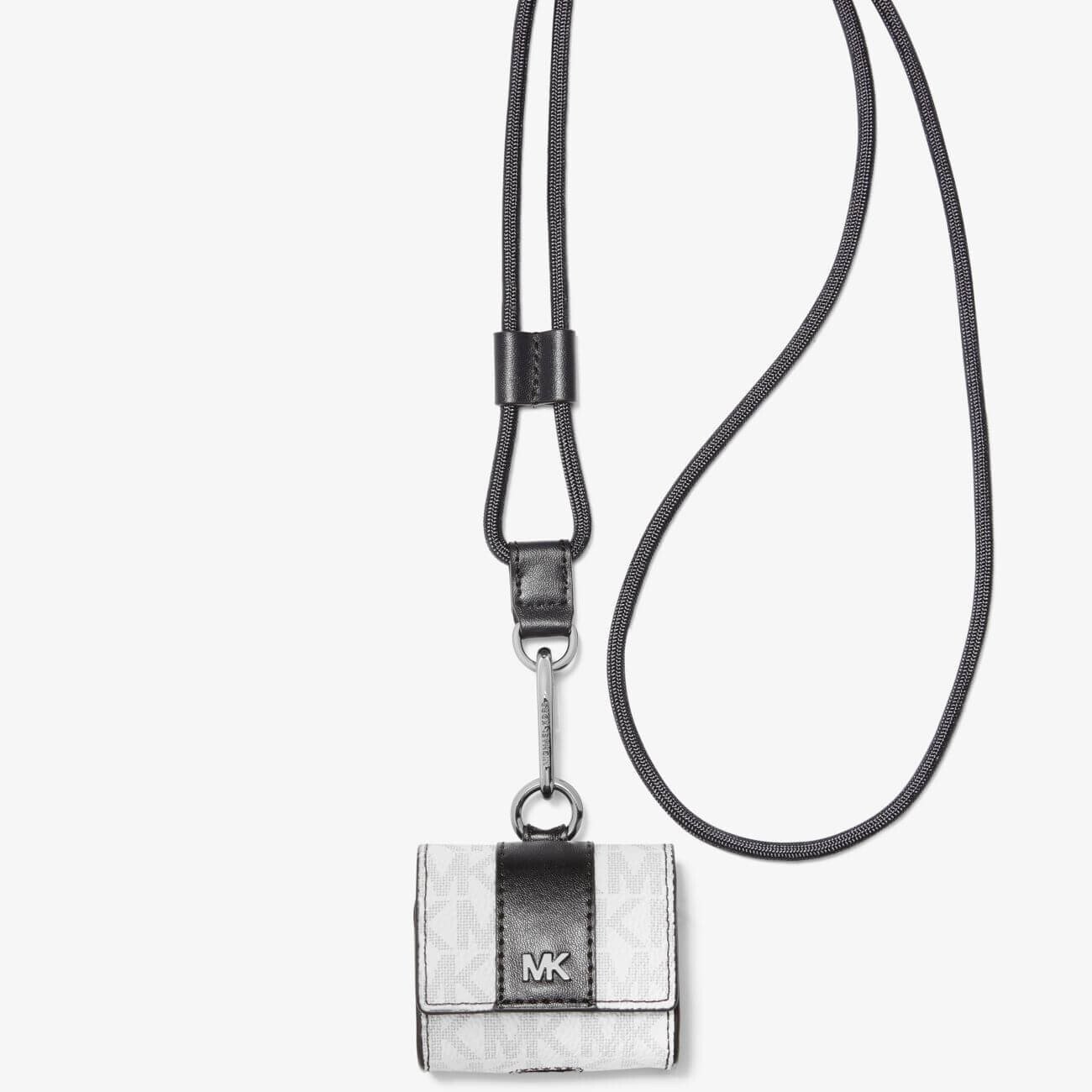 

Чехол Michael Kors Hudson Logo Lanyard для Apple Airpods Pro, белый/серый