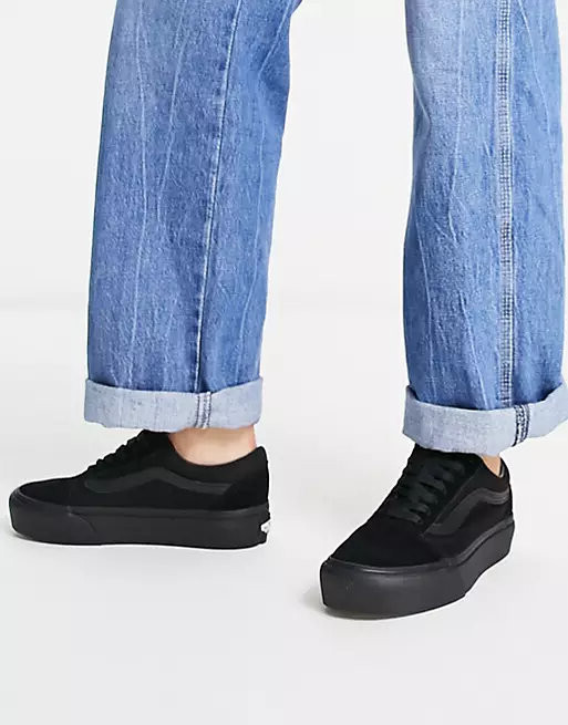 

Кроссовки на платформе Vans Old Skool, черный