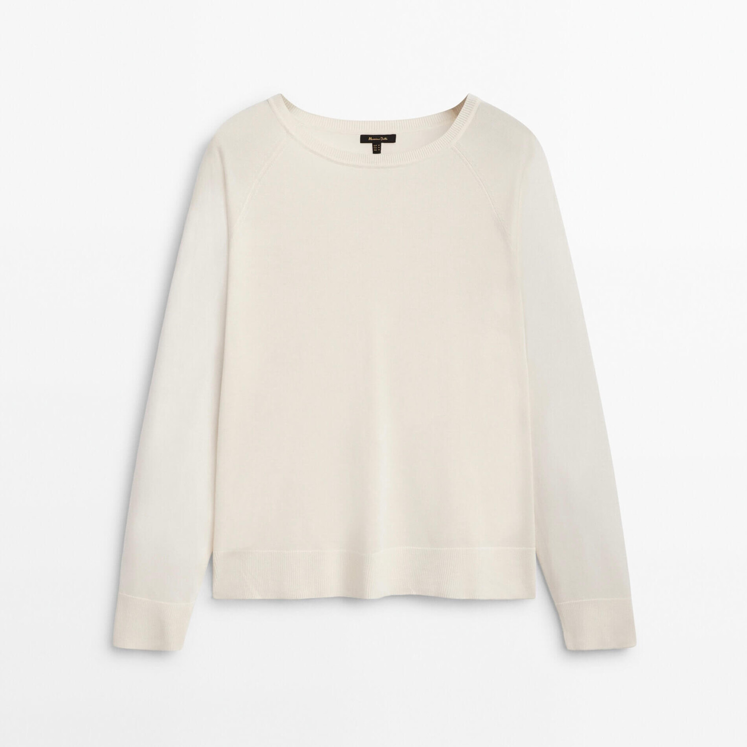 

Свитер Massimo Dutti Crew Neck, кремовый