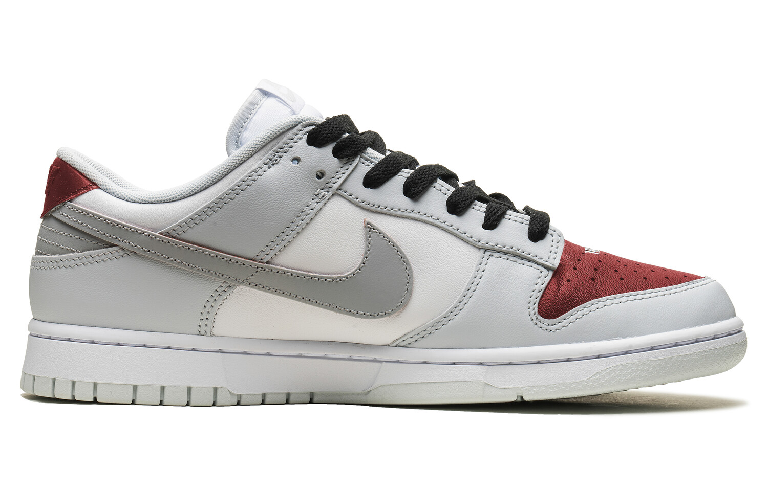 

Кроссовки Nike Dunk Skateboarding Shoes Unisex Low-top Gray-white-red, красный