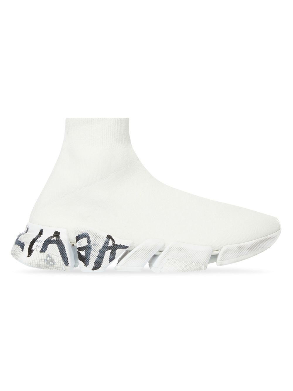 

Кроссовки Speed 2.0 Graffiti из переработанного трикотажа Balenciaga, черный
