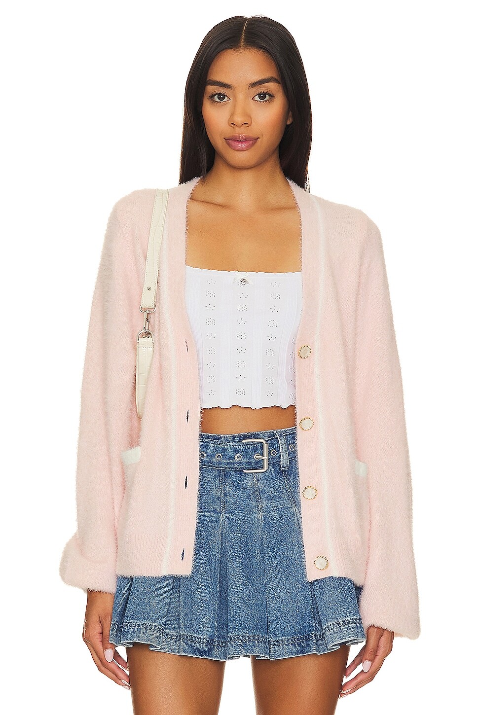 

Кардиган BCBGeneration Stripe, цвет Pink Combo